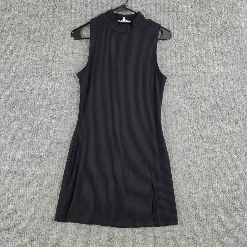 Reformation Dress Medium Skylar Knit Mini Black Summer Chic Minimalist Downtown - Picture 5 of 13